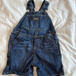 OshKosh B'gosh Denim Jeans Cotton Blue Shorts Overalls Size 24M